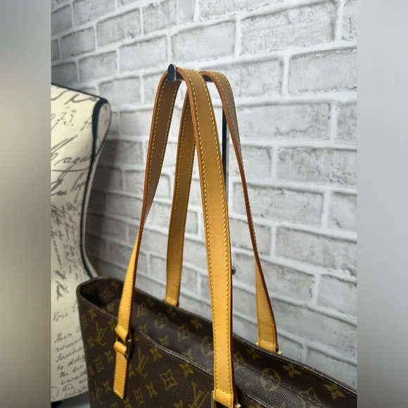 Louis Vuitton Luco M51155 Monogram Canvas Shoulder Tote Bag Zip Close Brown EUC - Picture 7 of 11